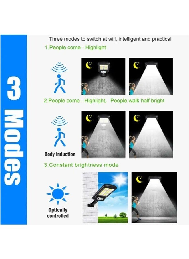 كيلا لمبه طاقه شمسيه كشاف طاقه شمسيه لمبات طاقة شمسيه أضواء خارجية تعمل بالطاقة الشمسية، 120 مصباحًا شمسيًا، أمان لاسلكي خارجي يعمل بالطاقة الشمسية، مستشعر حركة ضوء الحائط مع 3 أوضاع إضاءة للشرفة والحظيرة والحديقة والشرفة والسياج وممر الفناء والجراج والشارع - Image 3